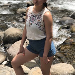 H&M high waist jean shorts